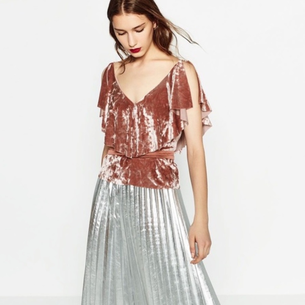 ZARA Velvet Top